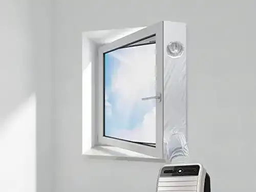 Fensterabdichtung für mobile Klimaanlagen von Hoomee für einflügelige Fenster