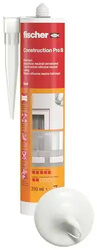 Dichtmasse von fischer Premium-Bausilikon, geruchsarm und vielseitig