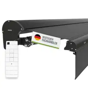 Vollkassettenmarkise 5x3m von empasa – Elektrische Gelenkarmmarkise