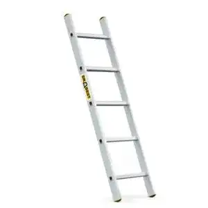 Aluleiter DRABEST PRO Serie – Anlegeleiter aus Aluminium mit 5 Stufen