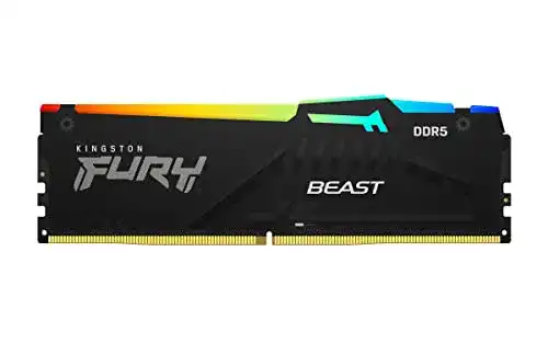 DDR5-RAM Kingston FURY Beast Schwarz RGB 32GB (2x16GB) 6000MT/s