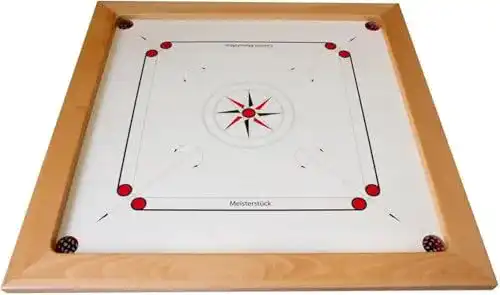 Carrom-Board von Gico Carrom Manufaktur 74×74 cm mit Zubehör