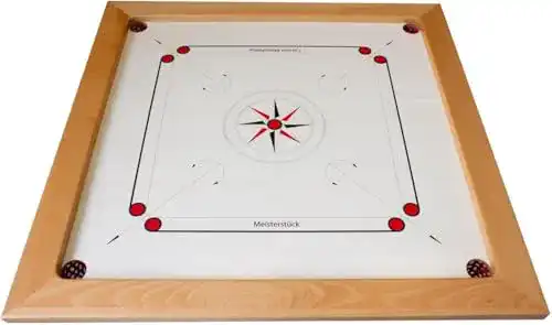 Carrom-Board von Gico Carrom Manufaktur 74×74 cm mit Zubehör