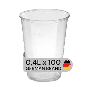 Logipack Gero Trinkbecher 0,4l – Einwegbecher aus Kunststoff PP
