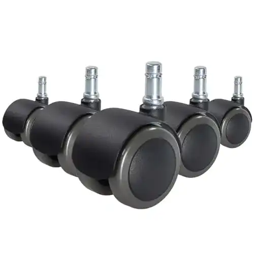 Bürostuhlrollen hjh OFFICE 619023 5x Hartbodenrollen für 10mm Stift