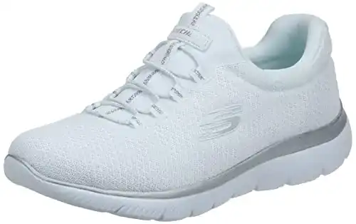 Fitnessschuh Damen Skechers 12980 Sneaker in Weiß Silber