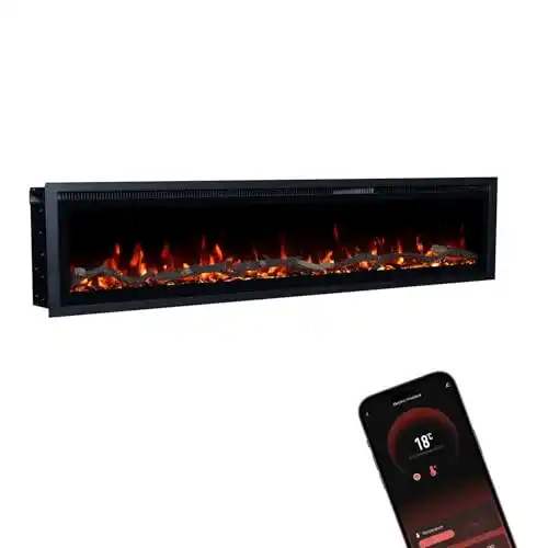 Glow Fire Elektrokamin Core 182 mit 3D LED Feuer und Heizung