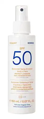 Korres Yoghurt Sonnenschutz Sprüh-Emulsion für Gesicht und Körper SPF50
