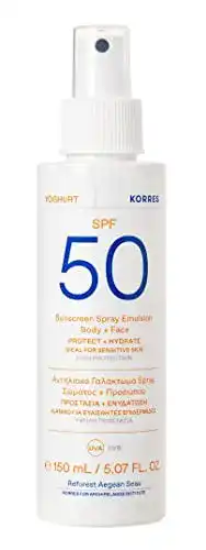 Korres Yoghurt Sonnenschutz Sprüh-Emulsion für Gesicht und Körper SPF50