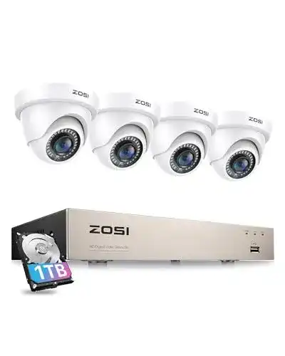 ZOSI Überwachungskamera-Set Full HD 1080P für Innen und Außen