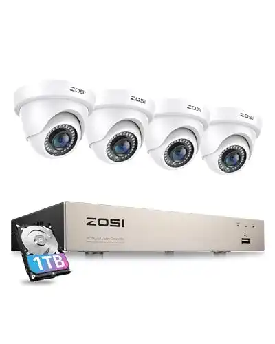 ZOSI Überwachungskamera-Set Full HD 1080P für Innen und Außen