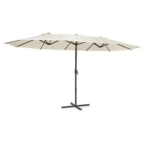 Doppelsonnenschirm Blumfeldt Twin Peaks mit UV-Schutz und Aluminium-Standbein