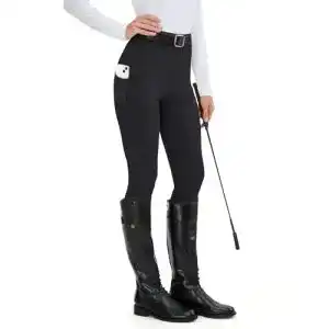 Reitleggings H.MILES Damen Vollbesatz High Waist Elastisch