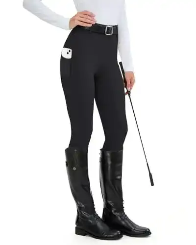 Reitleggings H.MILES Damen Vollbesatz High Waist Elastisch