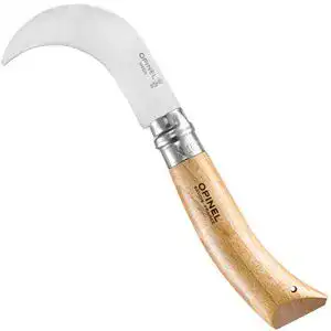 Sichel Opinel Gärtnermesser N°10 mit Buchengriff und gebogener Klinge