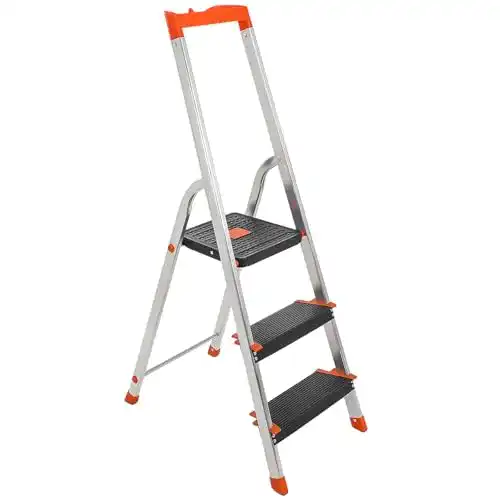 Trittleiter mit 3 Stufen aus Aluminium von SONGMICS