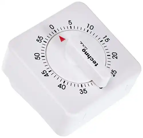 Technoline KZW Analog Kurzzeitwecker in Weiß mechanischer Zeitmesser