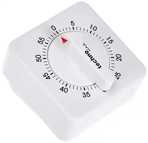 Technoline KZW Analog Kurzzeitwecker in Weiß mechanischer Zeitmesser