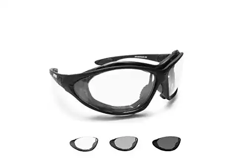 Bertoni Motorradbrille mit photochromen, polarisierten Linsen