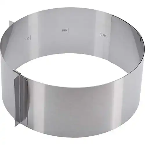 Tortenring von Westmark, extra hoch, variabel in Durchmesser von 16 bis 30 cm