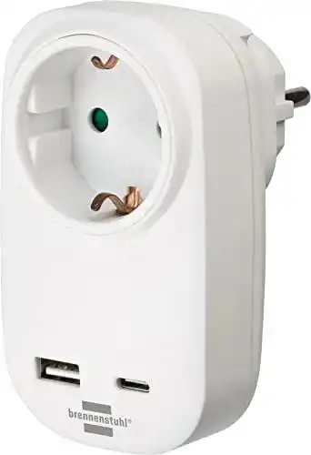 USB Steckdosenadapter von Brennenstuhl mit Power Delivery für schnelles Laden