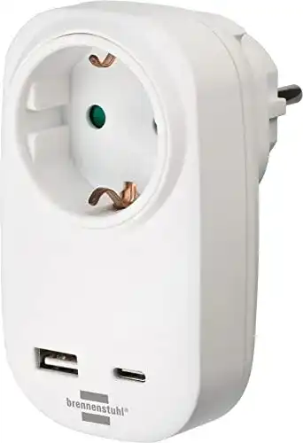 USB Steckdosenadapter von Brennenstuhl mit Power Delivery für schnelles Laden