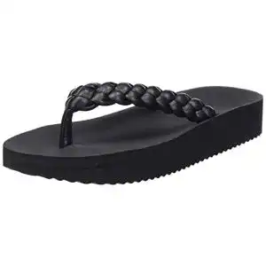 Flip-Flops für Damen und Herren, wedgyweave, Schwarz, Größe 38 EU