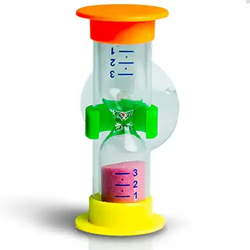 Sanduhr Clienis für Kinder 3 Minuten Zahnputzzeit mit Saugnapf