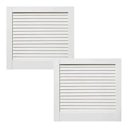 Lamellentüren 2er Pack 462 x 494 x 21 mm aus Kiefernholz