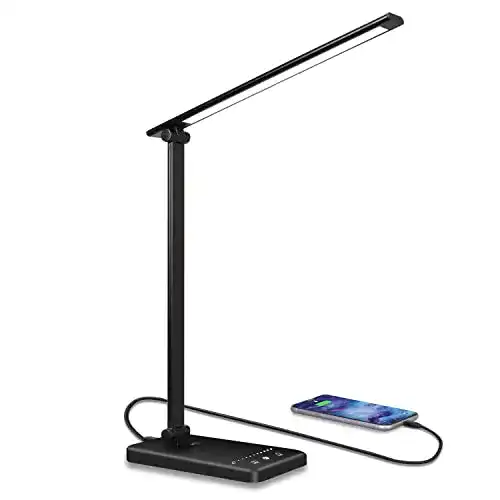 IKEA Schreibtischlampe Charyjod LED mit USB und Handyhalter