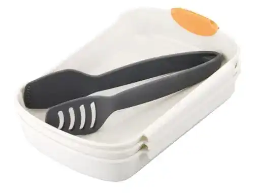 Tescoma Presto Panier-Set 3-teilig mit Zange für sauberes Panieren
