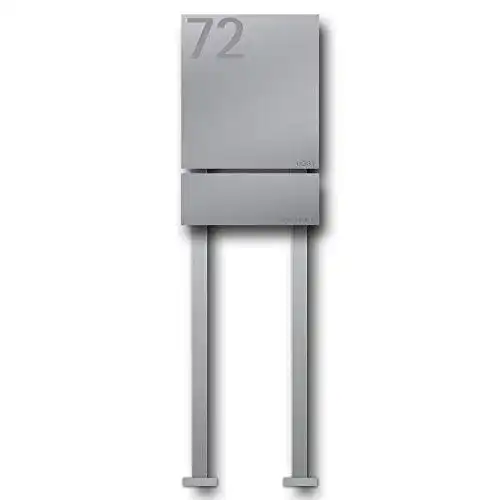 Standbriefkasten Edelstahl mit Zeitungsfach B1