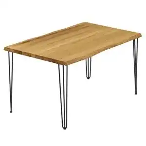 Esstisch mit Baumkante von LAMO Massivholz Küchentisch 120×80 cm