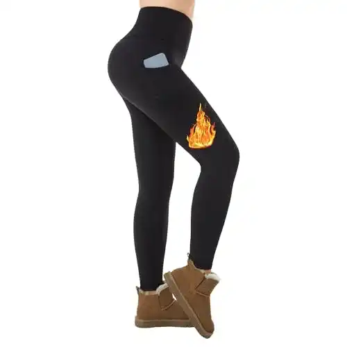 Gefütterte Thermo-Leggings für Damen im Outdoor-Bereich
