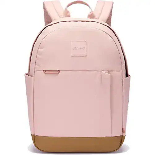 Rucksack Pacsafe Go 15L in Sunset Pink mit 15 Litern Volumen