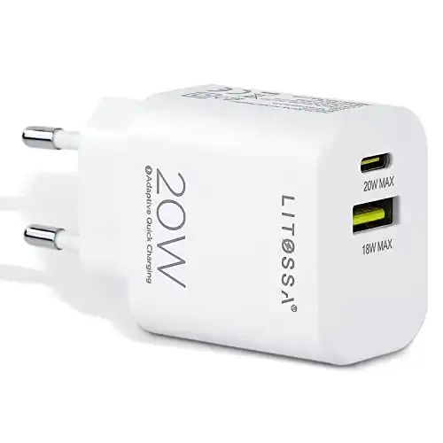 Pisen USB C Ladegerät für iPhone mit 2 Anschlüssen