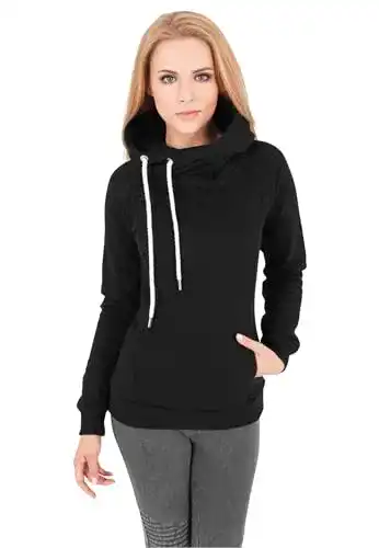 Hoodie für Damen von Urban Classics mit Raglan High Neck