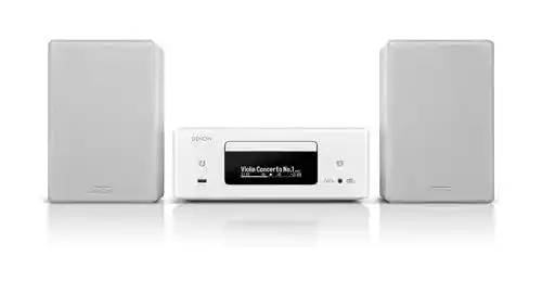 Denon CEOL N-12DAB HiFi-Komplettsystem in Weiß mit Lautsprechern