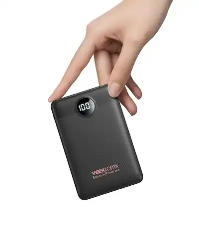 VeeKtoMx Mini-Powerbank 10000mAh mit USB-C und QC3.0