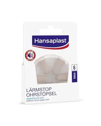 Ohrstöpsel für Schlaf von Hansaplast – Lärmstopp (6 Stück)