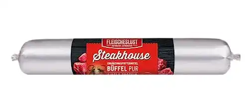 Fleischeslust Hundefutter Steakhouse Büffel pur 600 Gramm