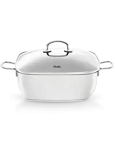 Bräter mit Glasdeckel Fissler Secural aus Edelstahl, 6,5 L