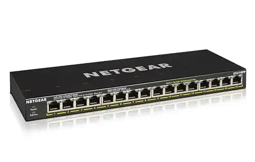 Netgear GS316PP 16-Port Gigabit Ethernet LAN Switch mit PoE