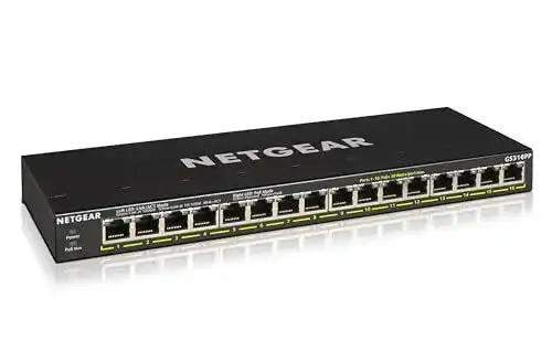 16-Port Gigabit Switch von Netgear GS316PP mit Power-over-Ethernet