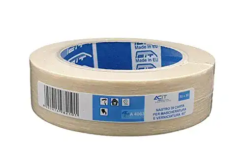 Malerkrepp ACIT, Malerpapier 50m x 30mm, Klebeband für Malerarbeiten