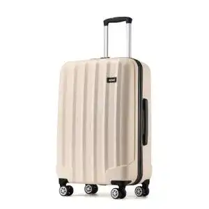 Kono Koffer Trolley mittelgroß Hartschale ABS Reisekoffer beige
