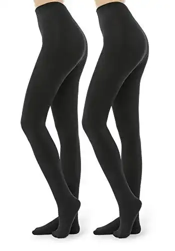 Thermo-Strumpfhosen WAKUNA 2 Paar Fleece gefüttert für Damen