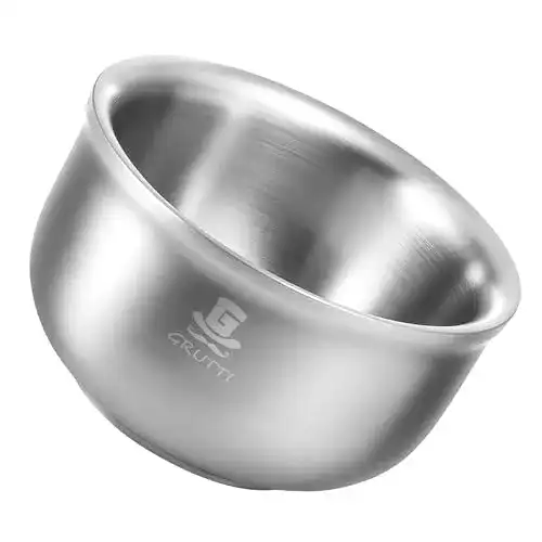 Rasierschale Grutti Premium 11,5 cm aus Edelstahl mit 6 cm Tiefe