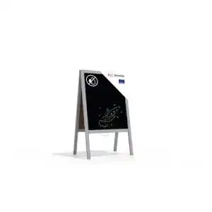 Kreidetafel Allboards Kundenstopper mit Silber, lackiertem Holzrahmen