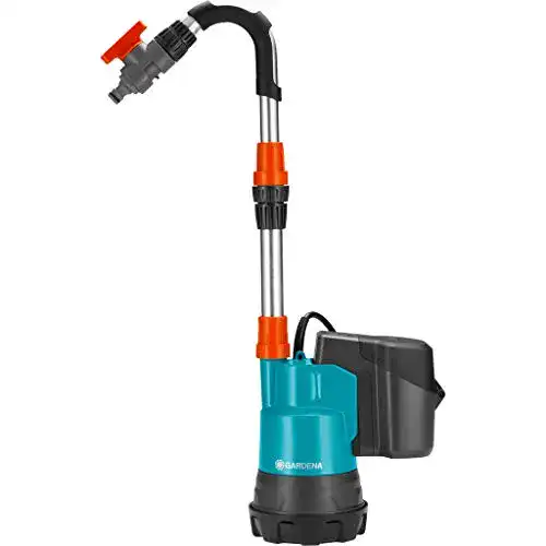 Regenfasspumpe Gardena Set 2000/2 Li-18 – Tauchpumpe mit Zubehör